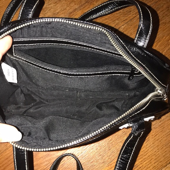 Black Vinyl Shoulder Bag - Picture 8 of 8